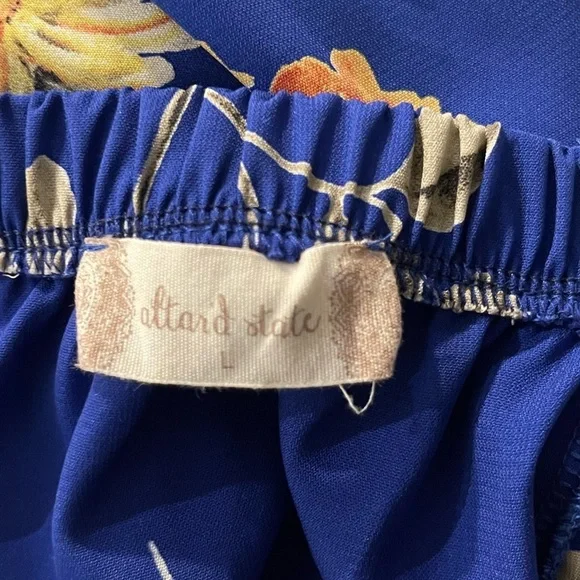 Altar’d State Blue Floral Off The Shoulder Dress Size Large - Picture 5 of 5